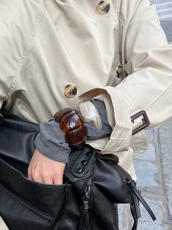 Neo open bracelet - Beige