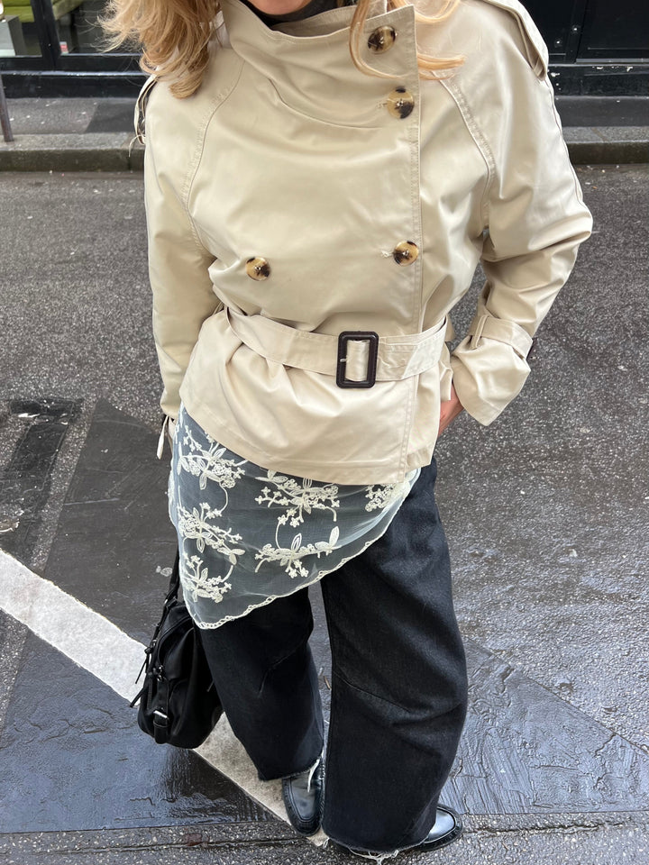 Rue lace scarf - Cream white