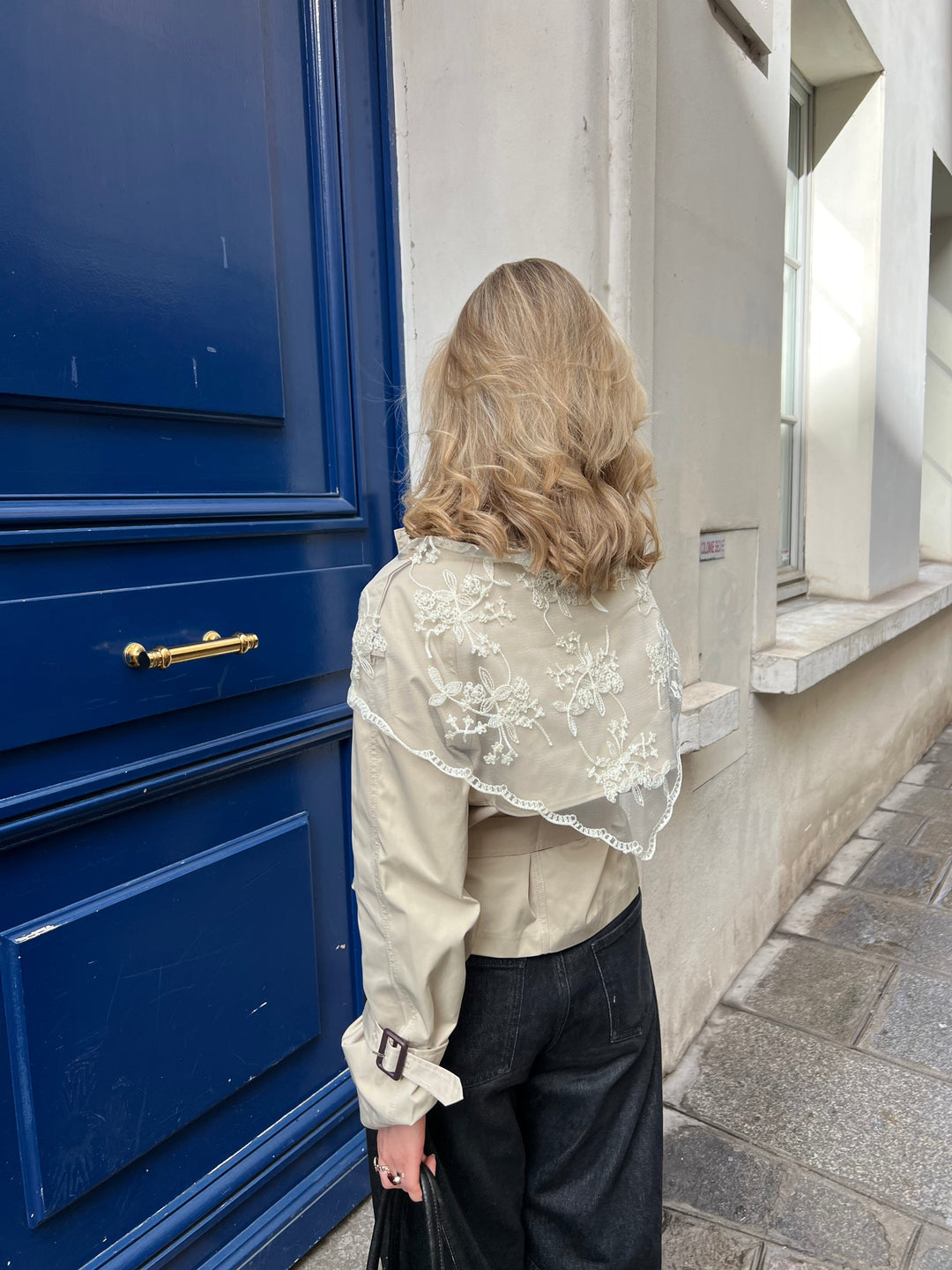 Rue lace scarf - Cream white