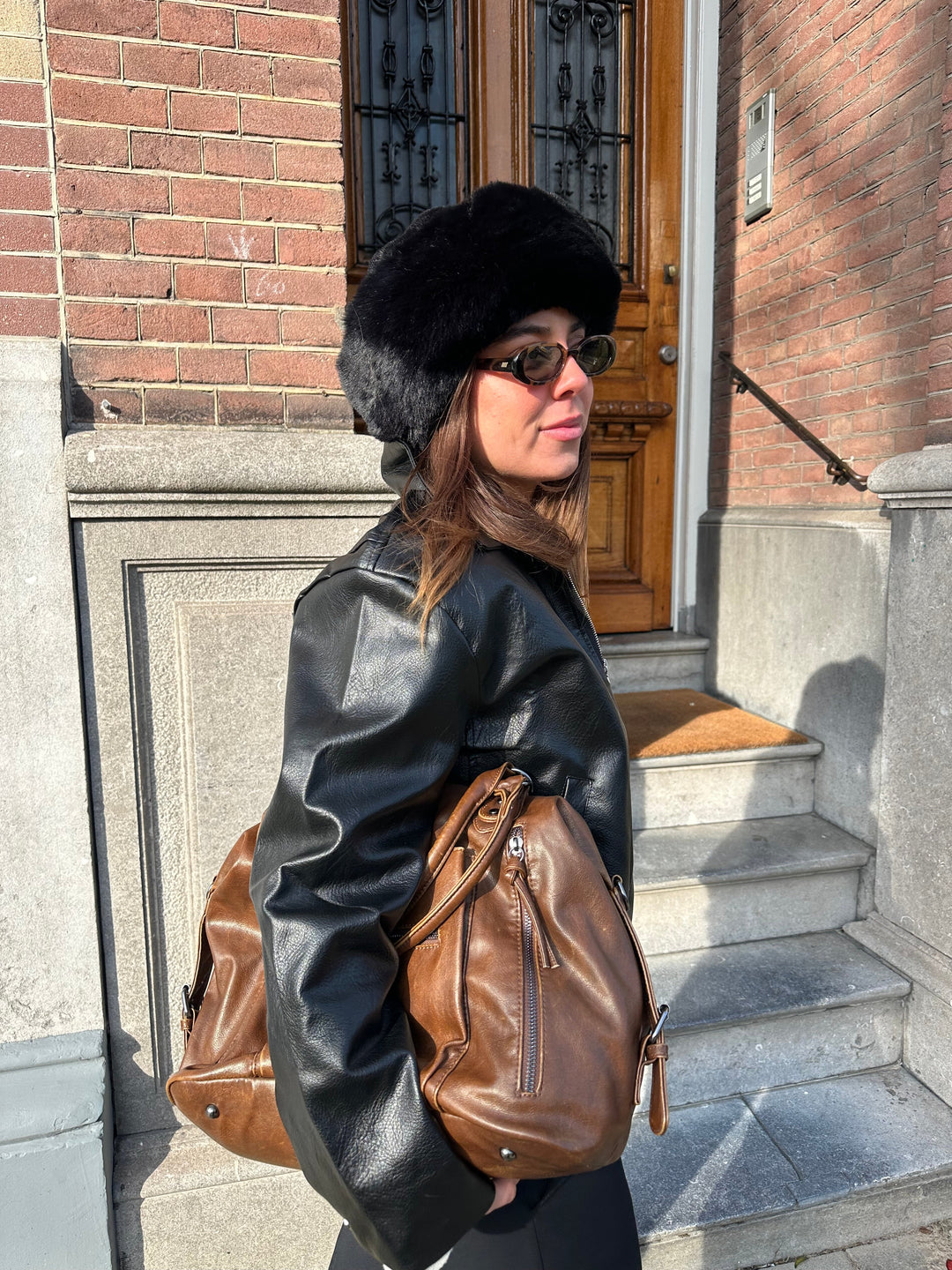 Eira fur hat - Black