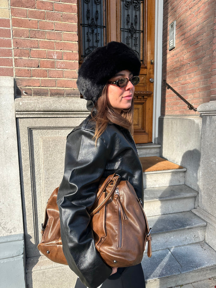 Eira fur hat - Black